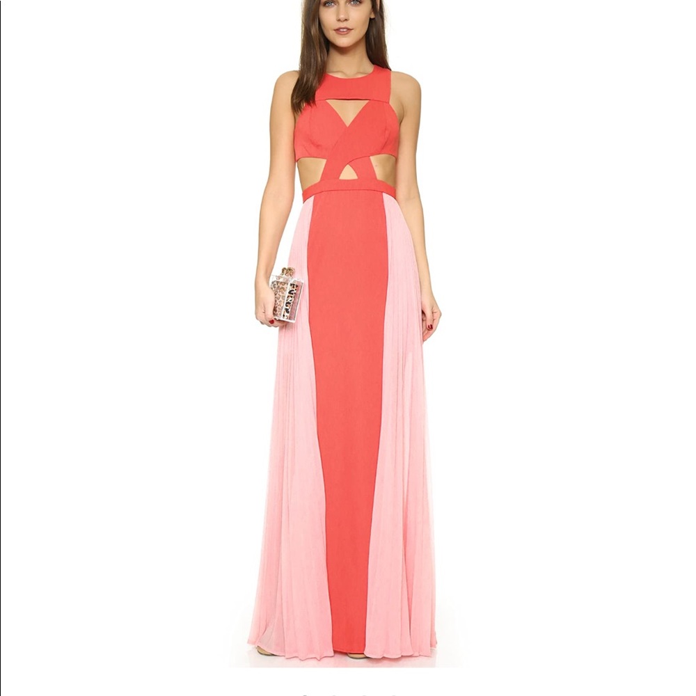 BCBGMAXAZRIA Cutout Gown